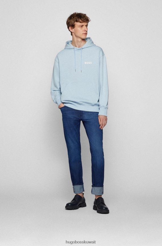 4TFNJN1873 أزرق غامق Hugo Boss جينز هوغو باللون الأزرق الداكن ذو المقاس العادي من الدنيم الإيطالي الأزرق خفيف الوزن