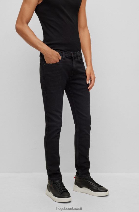 4TFNJN1874 أسود Hugo Boss هوغو جينز أسود فائق النحافة من قماش الدنيم الأسود المريح