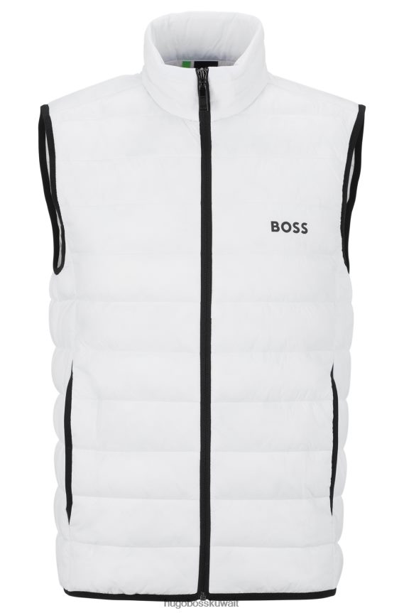 4TFNJN1884 أبيض Hugo Boss جيليه مقاوم للماء مع تفاصيل شعار هوغو الأبيض