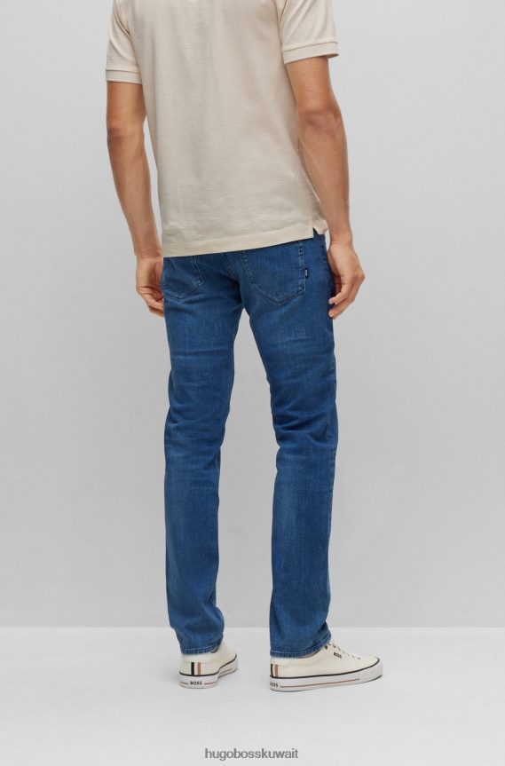 4TFNJN1891 أزرق Hugo Boss جينز هوغو الأزرق ذو المقاس العادي من قماش الدنيم الأزرق بلمسة من الكشمير الإيطالي