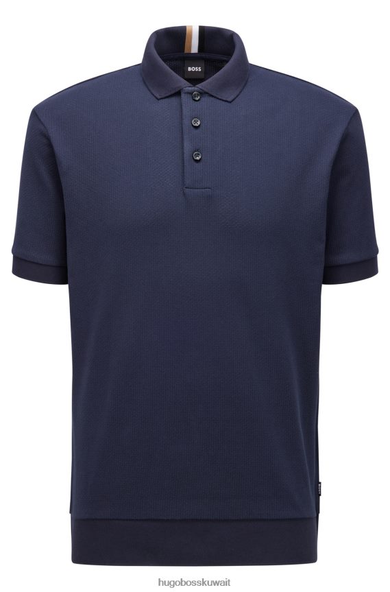 4TFNJN1894 أزرق غامق Hugo Boss قميص بولو بقصة عادية مصنوع من قطن مرسيريسد باللون الأزرق الداكن