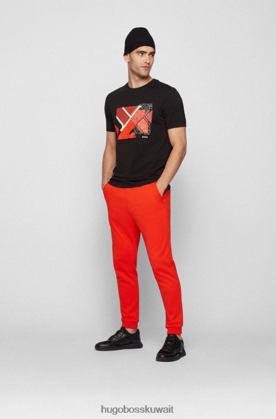 4TFNJN192 أسود / أبيض / أخضر Hugo Boss تي شيرت تيونيك 50455766 أسود