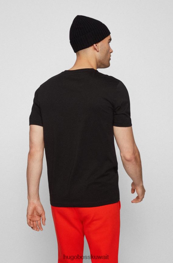 4TFNJN192 أسود / أبيض / أخضر Hugo Boss تي شيرت تيونيك 50455766 أسود