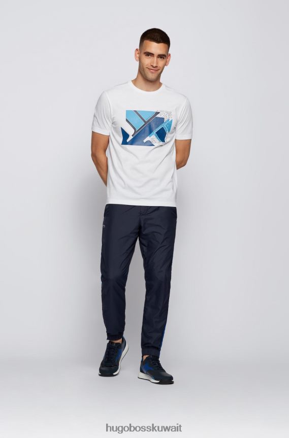 4TFNJN192 أسود / أبيض / أخضر Hugo Boss تي شيرت تيونيك 50455766 أسود