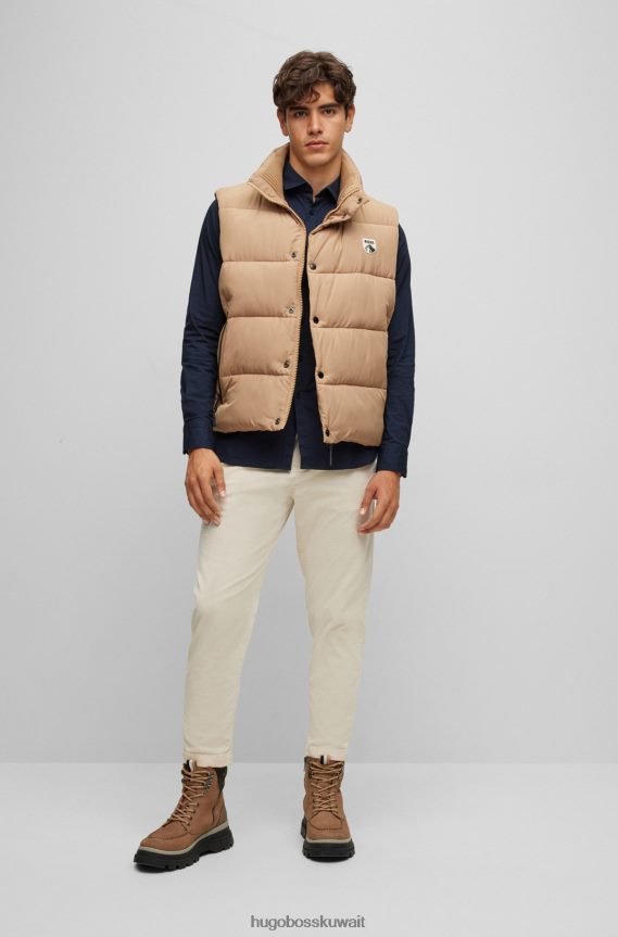 4TFNJN1931 أزرق غامق Hugo Boss قميص Hugo بقصة ضيقة من قماش البوبلين القطني المطاطي باللون الأزرق الداكن