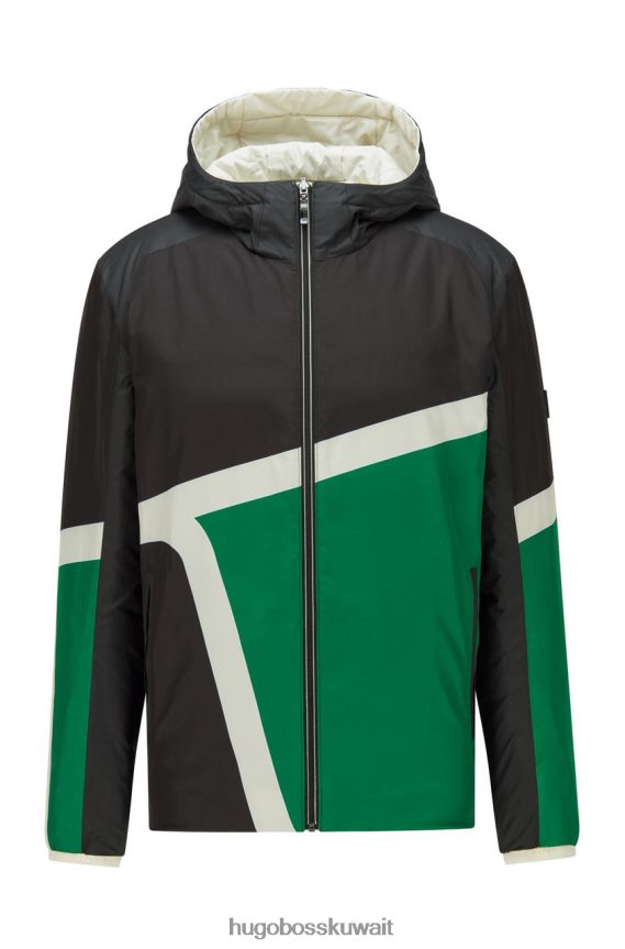 4TFNJN196 أبيض / أخضر / أزرق ساطع Hugo Boss سترة قابلة للعكس J AMO 50454984، أبيض