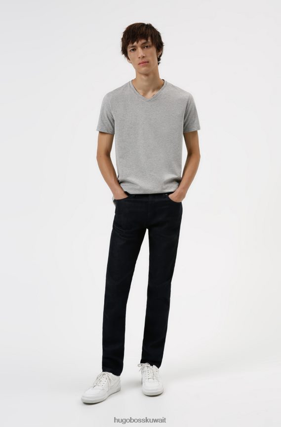 4TFNJN1978 رمادي فاتح Hugo Boss حزمة من قطعتين من تيشيرت Hugo باللون الرمادي الفاتح برقبة على شكل حرف V مصنوعة من قطن الجيرسيه المطاطي