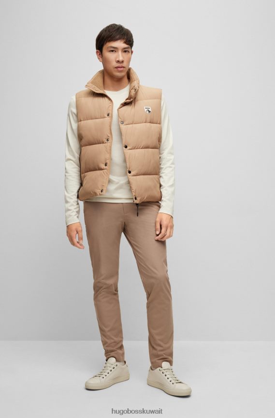 4TFNJN1985 أبيض Hugo Boss تي شيرت Hugo أبيض بقصة ضيقة من القطن المرسيري مع هيكل غني