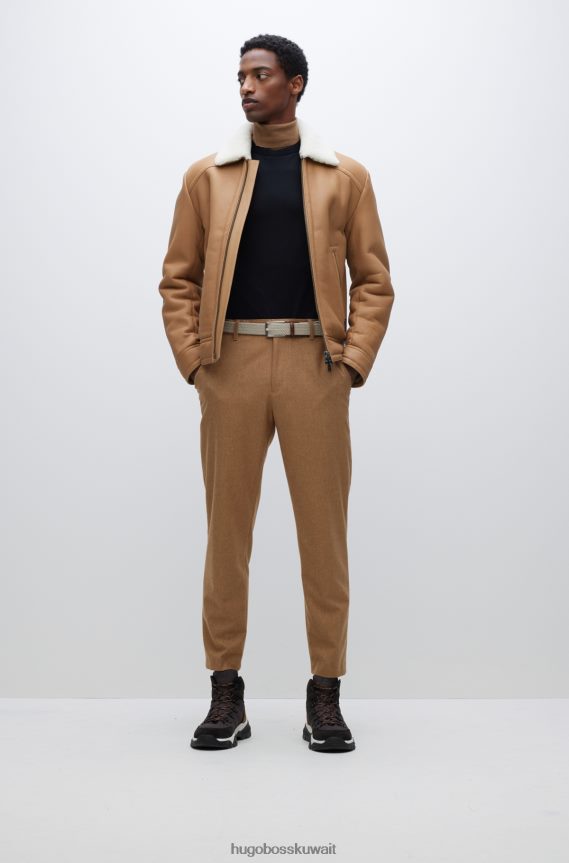 4TFNJN1986 أسود Hugo Boss تي شيرت Hugo أسود من القطن المرسيري بقصة ضيقة وبنية غنية