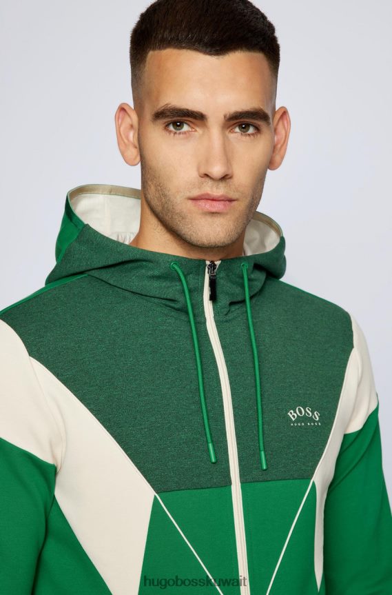 4TFNJN198 البحرية / الخضراء Hugo Boss هوديي ساغي 50457043 كحلي