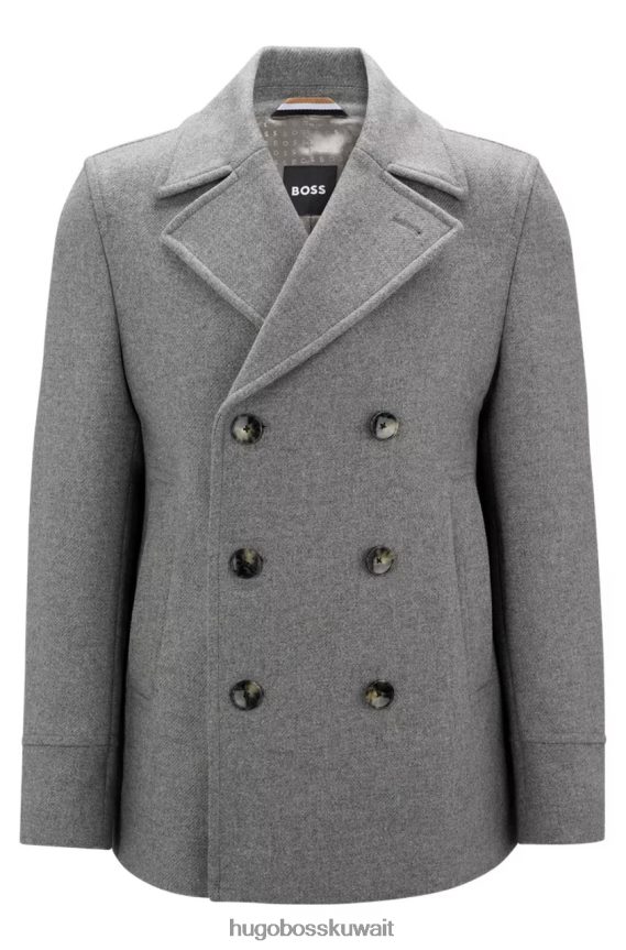 4TFNJN19 رمادي Hugo Boss معطف h-هايد-peacoat 50479475 رمادي