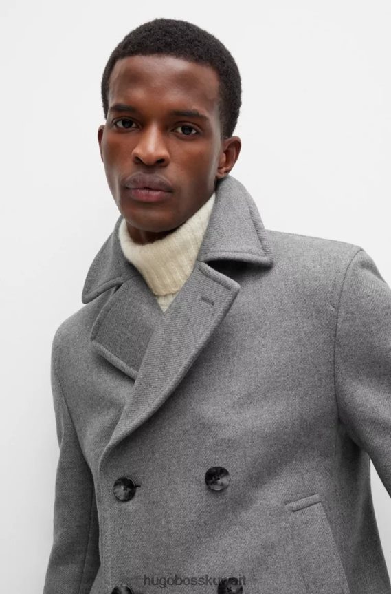 4TFNJN19 رمادي Hugo Boss معطف h-هايد-peacoat 50479475 رمادي