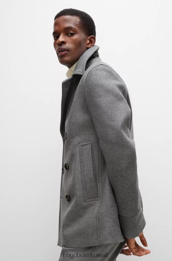 4TFNJN19 رمادي Hugo Boss معطف h-هايد-peacoat 50479475 رمادي