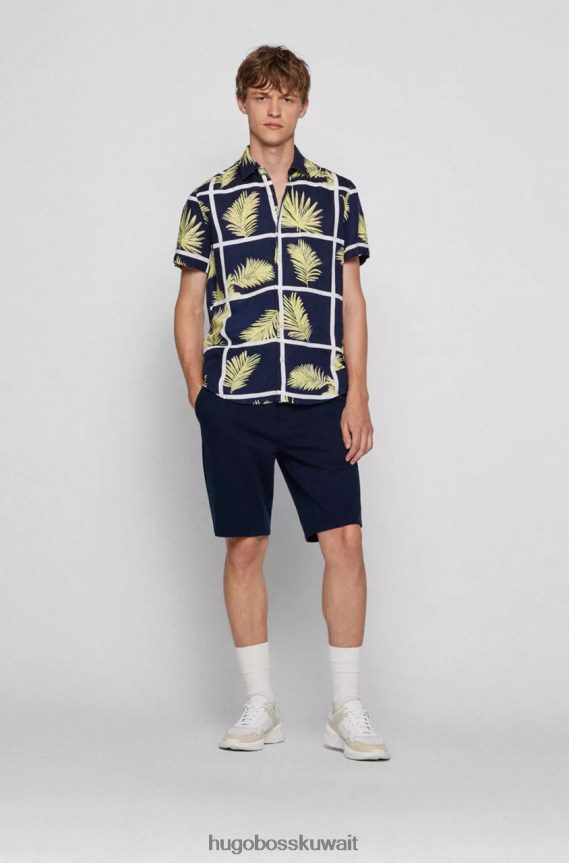 4TFNJN1 أزرق غامق Hugo Boss تابر شورت-ds 50474271 أزرق غامق