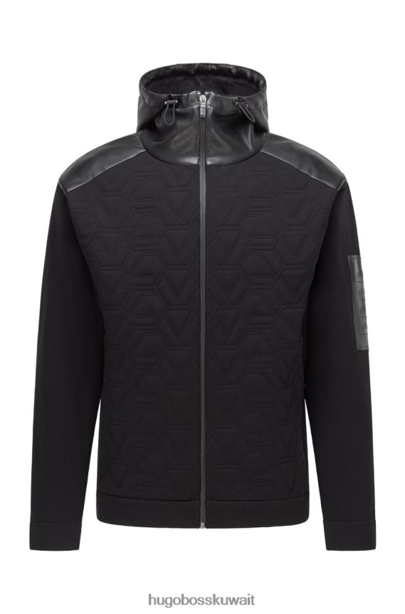 4TFNJN201 أسود Hugo Boss الرمز البريدي من خلال جيرسي ماكس AJ 50456146، أسود