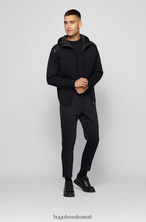 4TFNJN201 أسود Hugo Boss الرمز البريدي من خلال جيرسي ماكس AJ 50456146، أسود