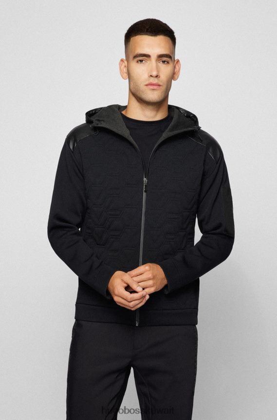 4TFNJN201 أسود Hugo Boss الرمز البريدي من خلال جيرسي ماكس AJ 50456146، أسود