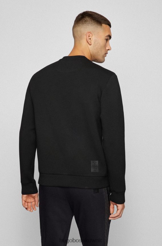 4TFNJN205 أسود/أبيض Hugo Boss سويت شيرت سالبوا اج 50456415 أسود