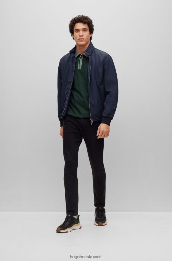 4TFNJN2065 أسود Hugo Boss جينز هوغو أسود مدبب من قماش الدنيم الأسود عالي الحركة