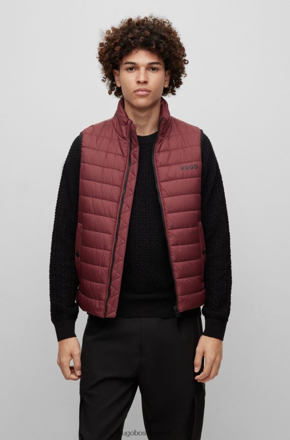 4TFNJN2095 بني غامق Hugo Boss جيليه هوغو بني داكن مبطن ومقاوم للماء مع شعار متباين