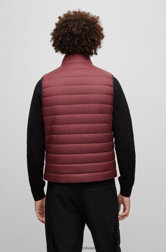 4TFNJN2095 بني غامق Hugo Boss جيليه هوغو بني داكن مبطن ومقاوم للماء مع شعار متباين