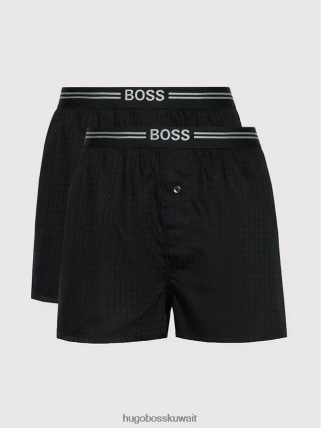 4TFNJN20 أسود Hugo Boss 2P شورت بوكسر 50454605 أسود