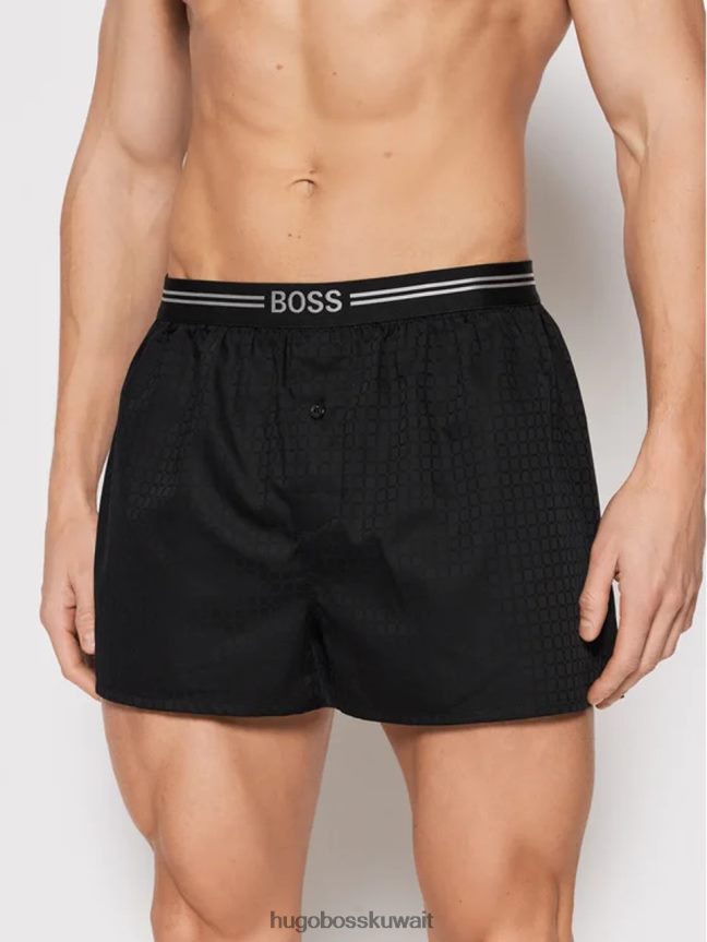 4TFNJN20 أسود Hugo Boss 2P شورت بوكسر 50454605 أسود