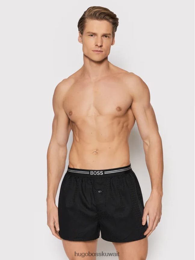 4TFNJN20 أسود Hugo Boss 2P شورت بوكسر 50454605 أسود