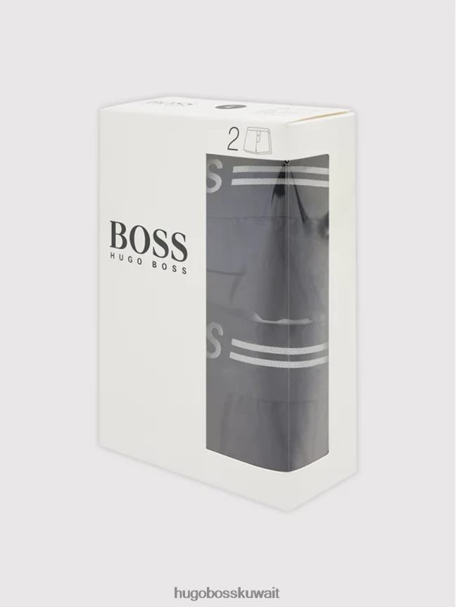 4TFNJN20 أسود Hugo Boss 2P شورت بوكسر 50454605 أسود