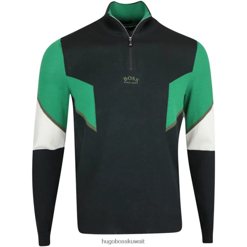 4TFNJN210 أسود/أزرق Hugo Boss متماسكة نصف سحاب زوفين 50456126 أسود