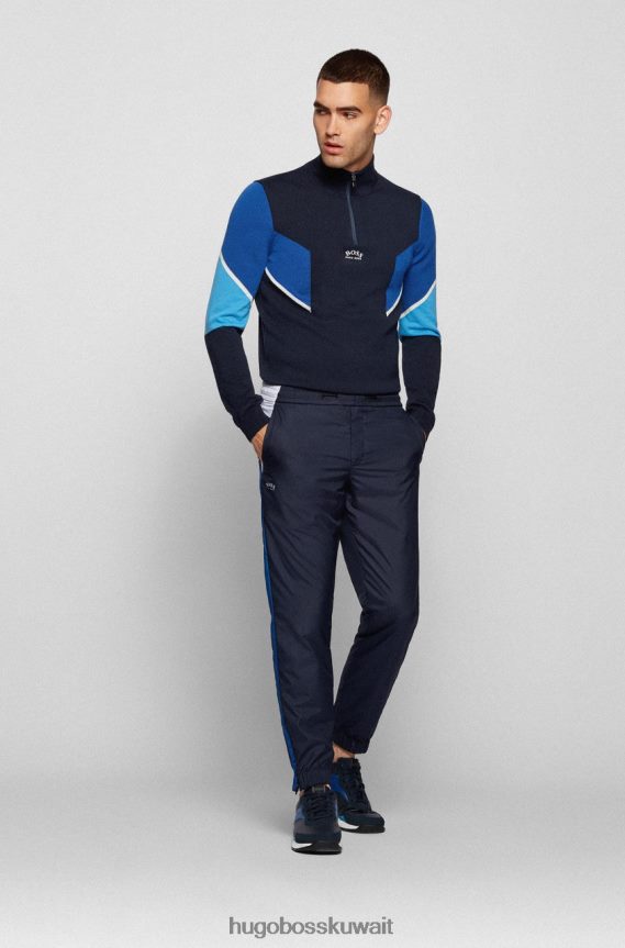 4TFNJN210 أسود/أزرق Hugo Boss متماسكة نصف سحاب زوفين 50456126 أسود