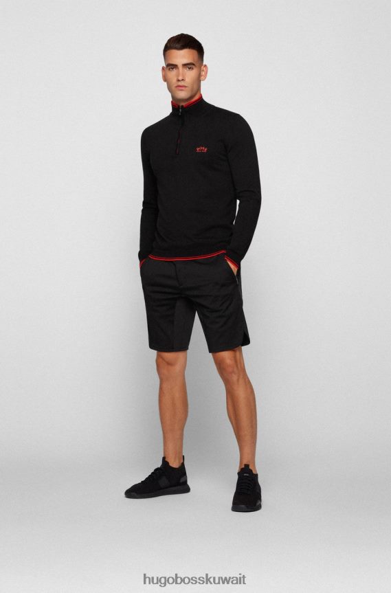 4TFNJN211 أسود / أبيض / برتقالي Hugo Boss متماسكة نصف الرمز البريدي زيتوم 50456100 أسود