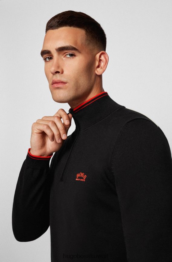 4TFNJN211 أسود / أبيض / برتقالي Hugo Boss متماسكة نصف الرمز البريدي زيتوم 50456100 أسود