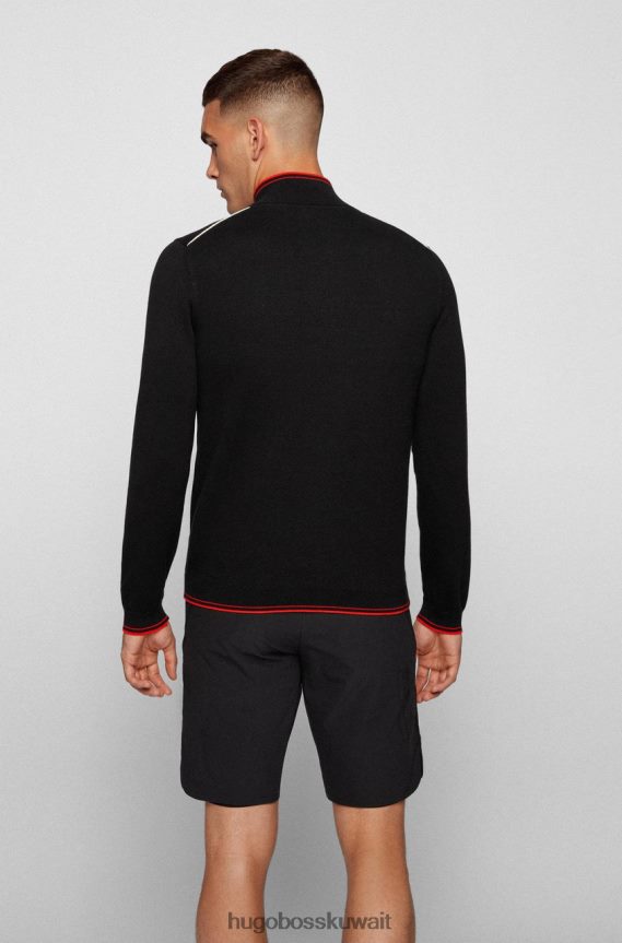 4TFNJN211 أسود / أبيض / برتقالي Hugo Boss متماسكة نصف الرمز البريدي زيتوم 50456100 أسود