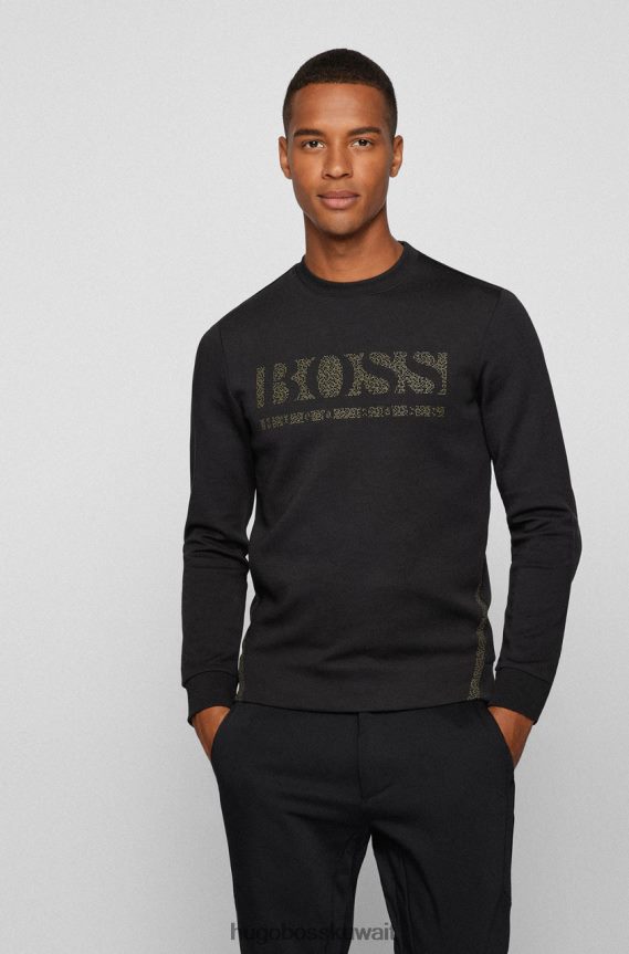 4TFNJN215 البحرية / أسود / أبيض Hugo Boss طاقم الرقبة سالبو مبدع 50456419 البحرية