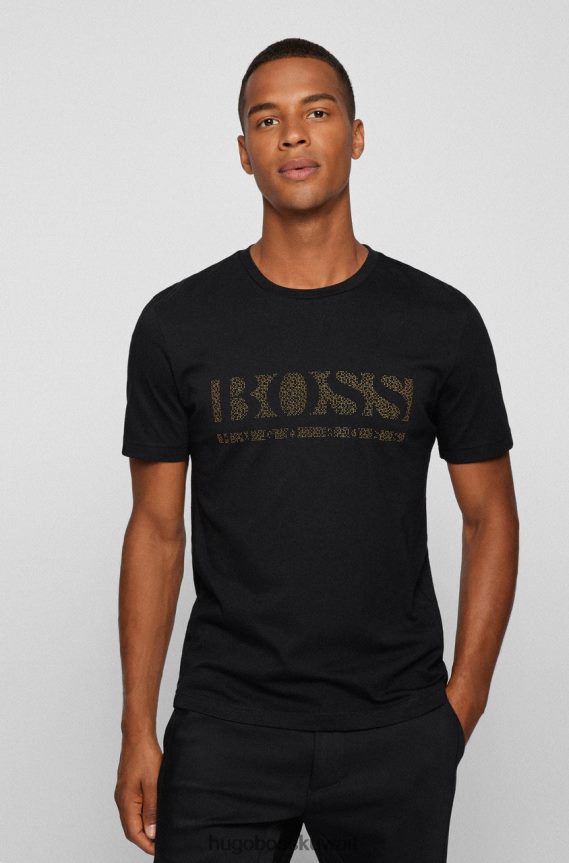 4TFNJN216 أسود/كحلي Hugo Boss تيشيرت بيكسل 50457429 أسود