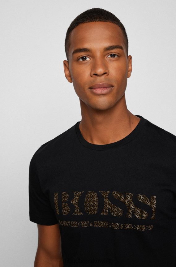 4TFNJN216 أسود/كحلي Hugo Boss تيشيرت بيكسل 50457429 أسود