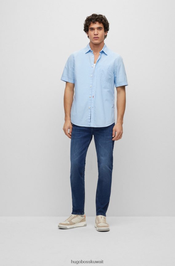 4TFNJN2182 أزرق غامق Hugo Boss هوغو جينز أزرق داكن مدبب من قماش الدنيم عالي الحركة باللون الأزرق الداكن