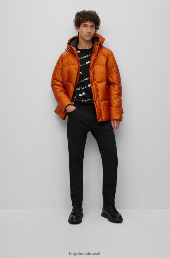 4TFNJN2195 أسود Hugo Boss بنطلون جينز بورش إكس مدبب من قماش الدنيم الأسود