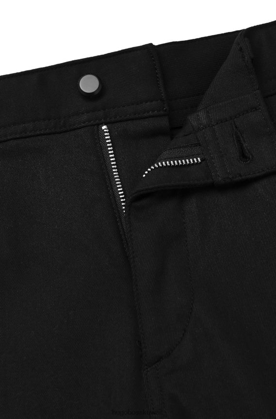 4TFNJN2195 أسود Hugo Boss بنطلون جينز بورش إكس مدبب من قماش الدنيم الأسود