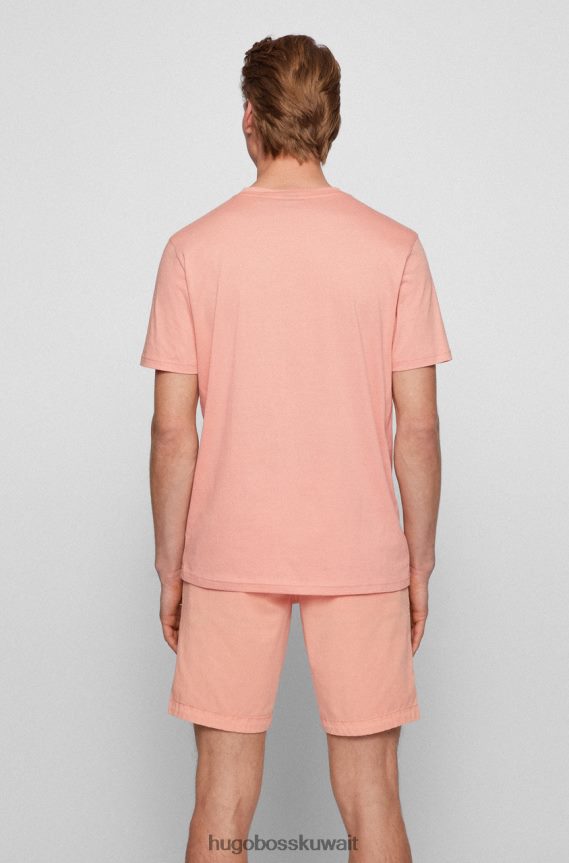 4TFNJN21 أزرق غامق/أحمر فاتح Hugo Boss تي شيرت التفكير 50469663 أزرق داكن