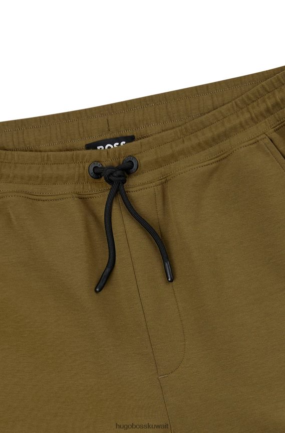 4TFNJN2207 nba عام Hugo Boss & بدلة رياضية من مزيج القطن NBA مع أجزاء سفلية بطبعة شعار القطيع