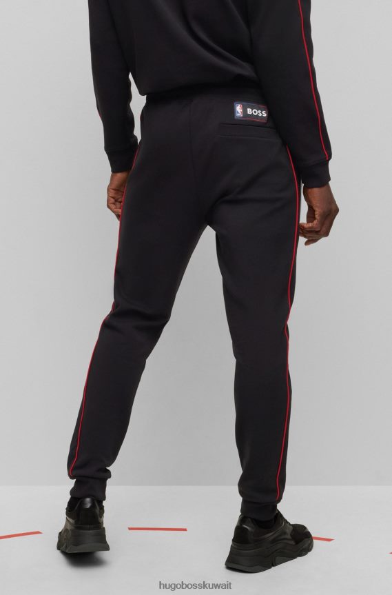 4TFNJN2209 ثيران الدوري الاميركي للمحترفين Hugo Boss & بدلة رياضية من مزيج القطن من NBA مع شعارات مطبوعة