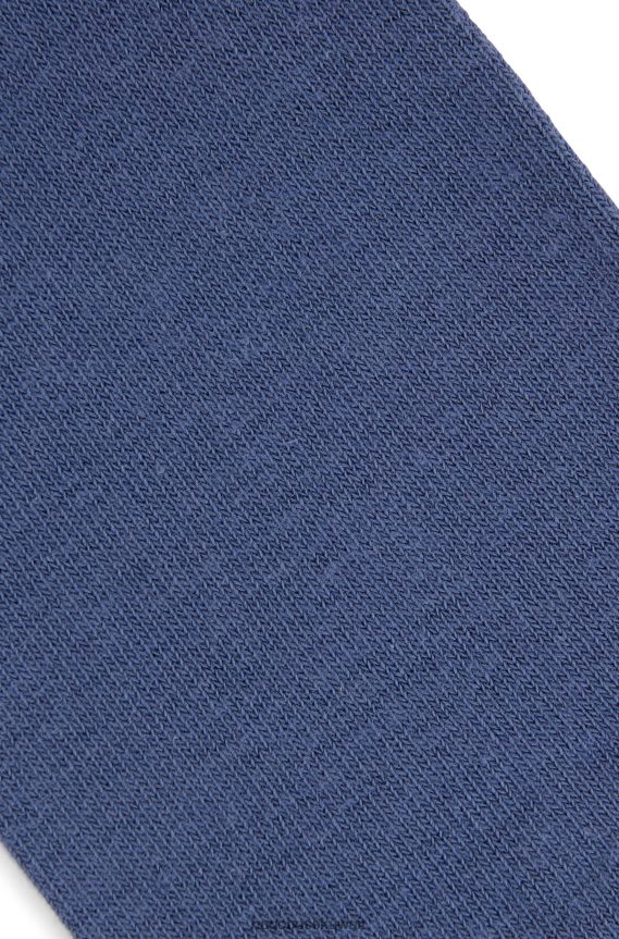 4TFNJN2215 أسود / أبيض / أزرق Hugo Boss Hugo - حزمة من خمسة جوارب للكاحل من مزيج القطن باللون الأسود