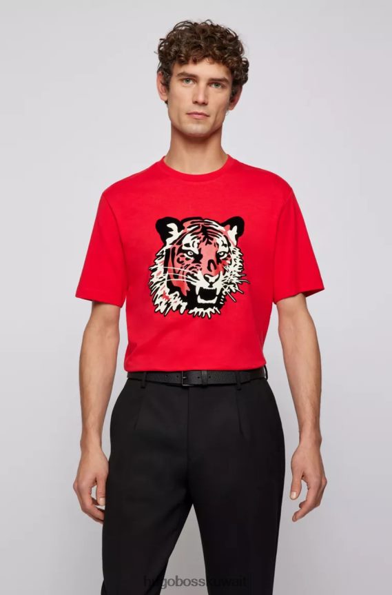 4TFNJN221 أحمر / أبيض / أسود Hugo Boss تيشيرت تيبورت 50462724 أحمر
