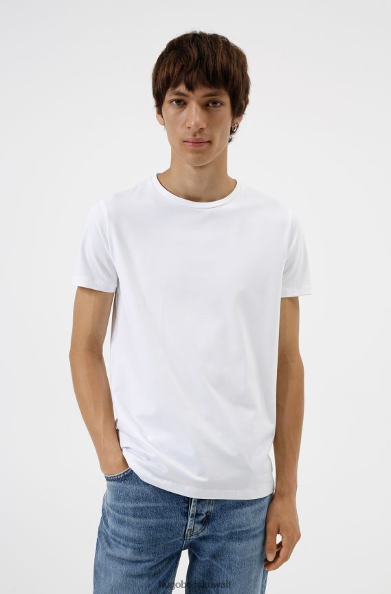 4TFNJN2224 رمادي فاتح Hugo Boss حزمة من قطعتين من تيشيرتات برقبة دائرية مصنوعة من قطن الجيرسيه المطاطي بلون رمادي فاتح