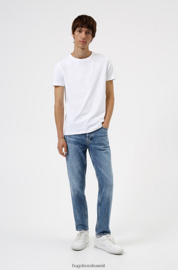 4TFNJN2224 رمادي فاتح Hugo Boss حزمة من قطعتين من تيشيرتات برقبة دائرية مصنوعة من قطن الجيرسيه المطاطي بلون رمادي فاتح