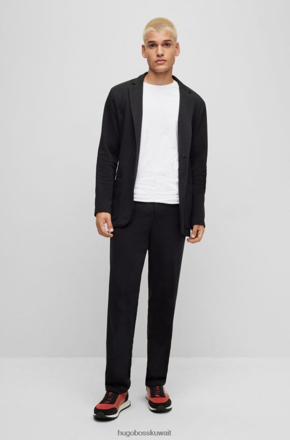 4TFNJN2225 أبيض أسود Hugo Boss حزمة من قطعتين من تيشيرت هوغو باللون الأبيض مصنوعة من قطن الجيرسيه المطاطي