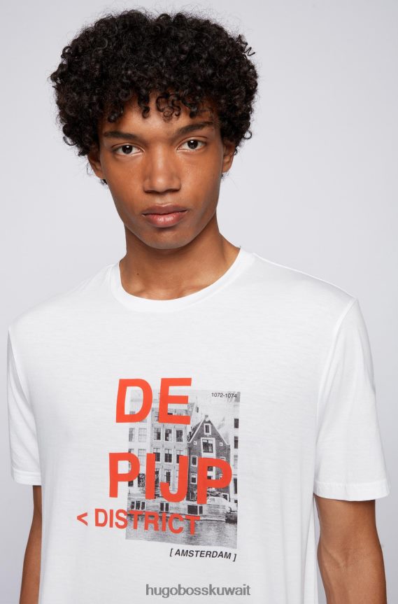 4TFNJN223 أبيض/طبيعي Hugo Boss تي سيتي تي شيرت 50460580 أبيض