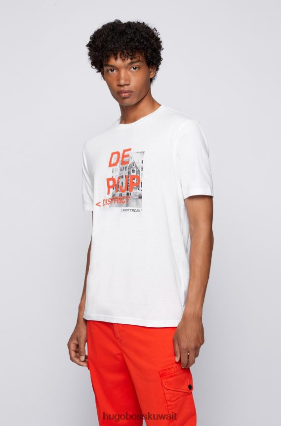 4TFNJN223 أبيض/طبيعي Hugo Boss تي سيتي تي شيرت 50460580 أبيض